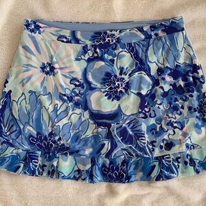Lilly Pulitzer Blue Floral Mini Skort